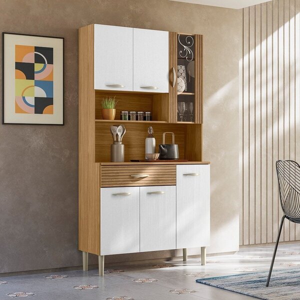 Armário Para Cozinha 6 Portas Golden Plus Freijó / Supremo