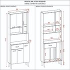 Armário Para Cozinha 6 Portas Golden Plus Freijó / Supremo