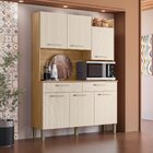 Armário Para Cozinha 6 Portas Modena Plus Freijó / Soft