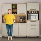 Armário Para Cozinha 7 Portas 2 Gavetas Cinamomo/off White