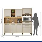 Armário Para Cozinha 7 Portas 2 Gavetas Cinamomo/off White