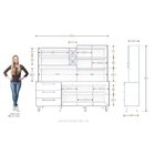 Armário Para Cozinha 7 Portas 3 Gavetas Com Balcão E Porta Ga