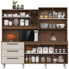 Armário Para Cozinha 7 Portas 3 Gavetas Com Balcão E Porta Ga