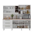 Armário Para Cozinha 7 Portas 3 Gavetas Com Balcão E Porta Ga