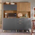 Armário Para Cozinha 7 Portas Pitaya Amêndola / Gafito Prime