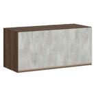 Armário Para Cozinha 80 Cm 1 Porta Dourado Com Concreto