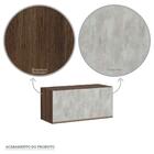 Armário Para Cozinha 80 Cm 1 Porta Dourado Com Concreto