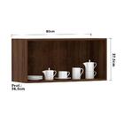 Armário Para Cozinha 80 Cm 1 Porta Dourado Com Cumaru