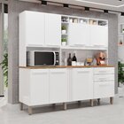 Armário Para Cozinha 8 Portas 2 Gavetas Antonela  Branco