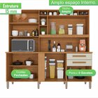 Armário Para Cozinha 8 Portas 2 Gavetas Antonela  Cinamomo/of