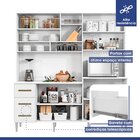 Armário Para Cozinha 8 Portas 3 Gavetas Sao Luis Branco