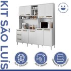 Armário Para Cozinha 8 Portas 3 Gavetas Sao Luis Branco