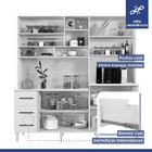 Armário Para Cozinha 8 Portas 3 Gavetas Sao Luis Nature/off W