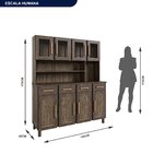 Armário Para Cozinha 8 Portas São Luis Imbuia Natural