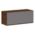 Armário Para Cozinha 90 Cm 1 Porta Dourado Com Cinza Puro