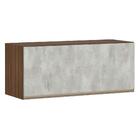 Armário Para Cozinha 90 Cm 1 Porta Dourado Com Concreto