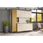 Armário Para Cozinha 9 Portas 1 Gaveta Pulse Freijó/vanilla/c