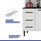 Armário Para Cozinha 9 Portas 3 Gavetas Belo Horizonte  Branco