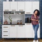 Armário Para Cozinha 9 Portas 3 Gavetas Belo Horizonte  Branco