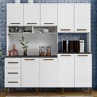 Armário Para Cozinha 9 Portas 3 Gavetas Belo Horizonte  Branco