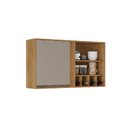 Armário Para Cozinha Aéreo 1 Porta Pérola Cinamomo/off White