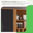 Armário Para Cozinha Aéreo 1 Porta Pérola Cinamomo/preto