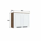 Armário Para Cozinha Aéreo 2 Portas Provençal Jequitiba/branco