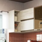 Armário Para Cozinha Aéreo Canto Greta Crema