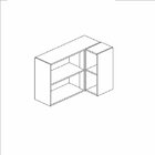 Armário Para Cozinha Aéreo Canto Greta Crema