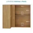 Armário Para Cozinha Aéreo De Canto Art Freijó / Soft