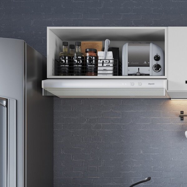 Armário Para Cozinha Aéreo Sem Portas Light Branco