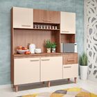 Armário Para Cozinha Atlanta 160cm Balcão Tampo Nicho Microon