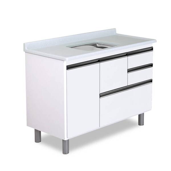 Armário Para Cozinha Coliseu 5708 118 7cm 2 Gavetas + Gavetão