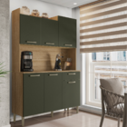 Armário Para Cozinha Com 6 Portas Bolonha Freijó Real