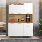 Armário Para Cozinha Com 6 Portas Bolonha Freijó Supremo