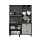 Armário Para Cozinha Com Adega 5 Portas 3 Gavetas Diamond Nic