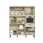 Armário Para Cozinha Com Adega Lodolita Carvalho Off White