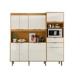 Armário Para Cozinha Compacta 11 Portas 2 Gaveta Marrom Off W