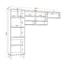 Armário Para Cozinha Compacta 3 Peças Com Torre Quente Aéreos