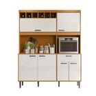Armário Para Cozinha Compacta 6 Portas 1 Gaveta Marrom Off Wh