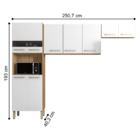 Armário Para Cozinha Compacto  Toledo Freijó Supremo