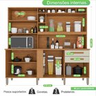 Armário Para Cozinha Espelhado 8 Portas 2 Gavetas Antonela Ci