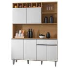 Armário Para Cozinha Kit Ambiente Alice Amêndoa Branco - Ajl