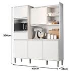 Armário Para Cozinha Kit Isabel Branco Brilho - Ajl