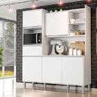 Armário Para Cozinha Kit Isabel Branco Brilho - Ajl