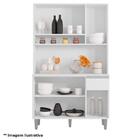 Armário Para Cozinha Kit Márcia Amêndoa Branco - Ajl