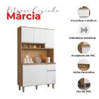 Armário Para Cozinha Kit Márcia Amêndoa Branco - Ajl