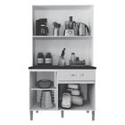 Armário Para Cozinha Luiza 4 Portas Branco Neve