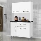 Armário Para Cozinha Luiza 4 Portas Branco Neve