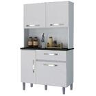 Armário Para Cozinha Luiza 4 Portas Branco Neve